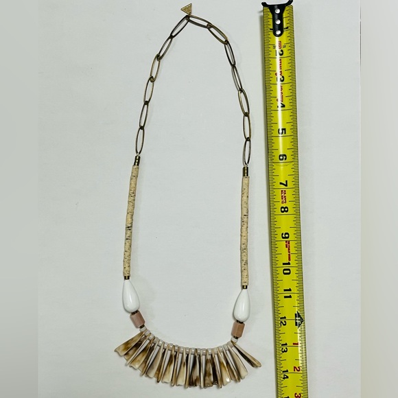 Shell Resin Bead Fan Pendant Necklace from Anthropologie - Picture 5 of 5